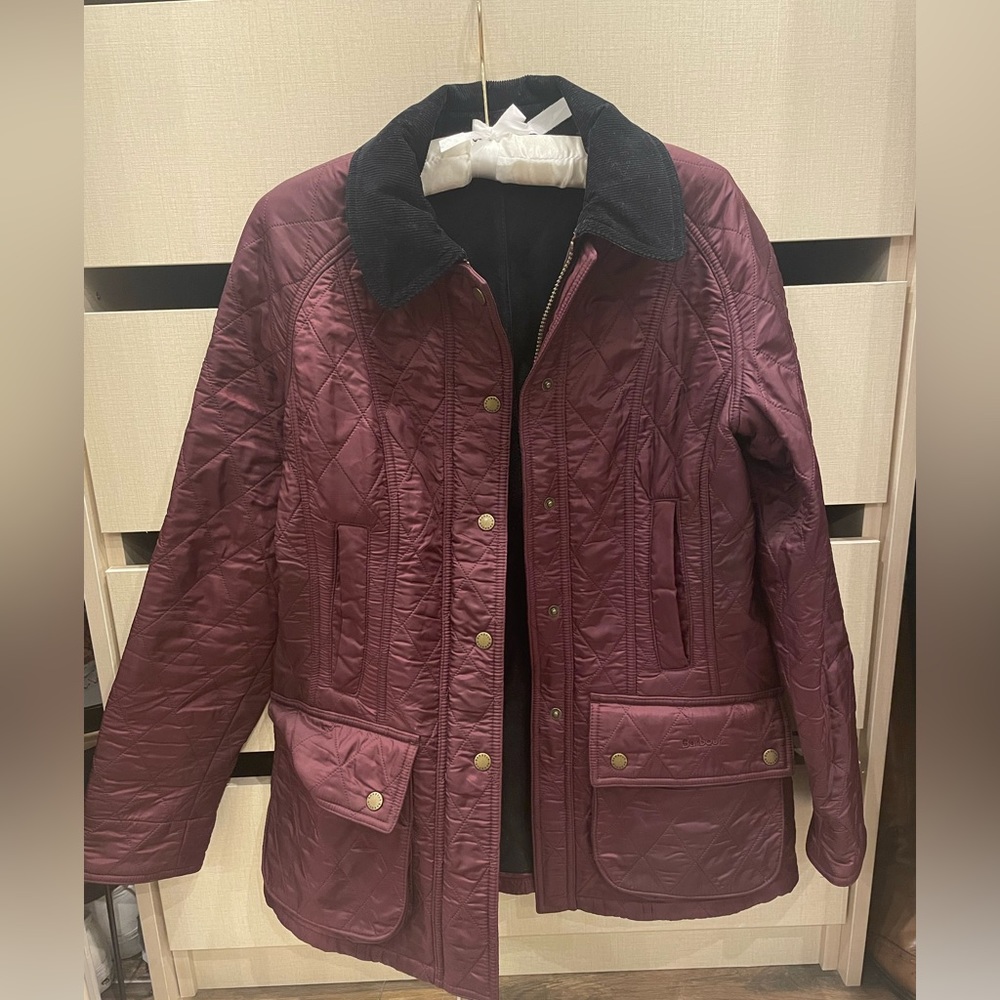 Barbour quilted fleece-lined field jacket